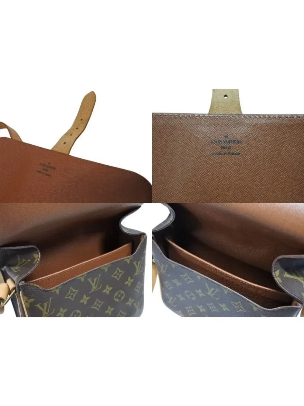 Louis Vuitton Cartouchiere MM Shoulder Bag Monogram Canvas Brown